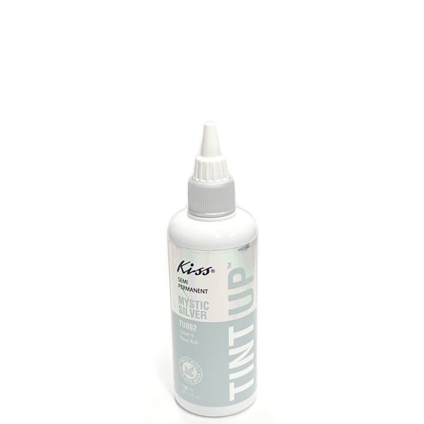 Kiss Tint Up Semi-Permanent Hair Color Treatment - TU002 Mystic Silver, Level 9 Base Ash (Net 5 fl. oz.) No Ammonia, Peroxide, or Sulfates - Dollar Fanatic